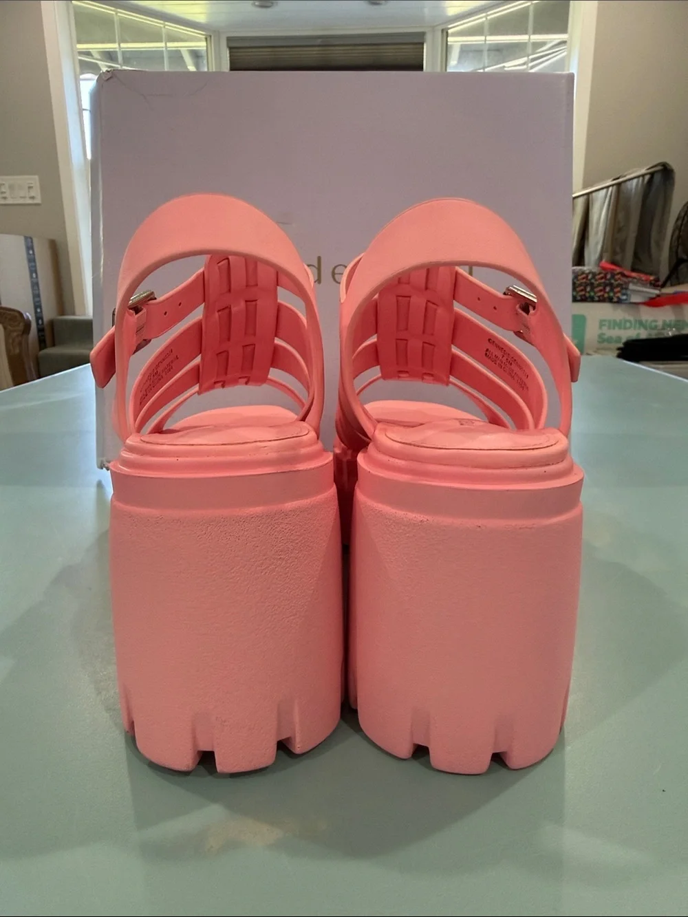 Madden Girl Bubblegum Pink Chunky Platform Sandals